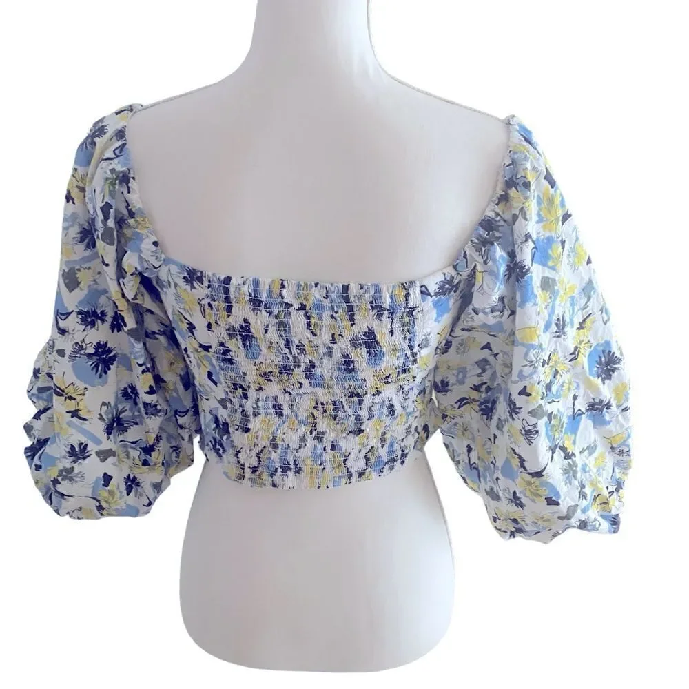 Tanya Taylor Floral Crop Top Size 8